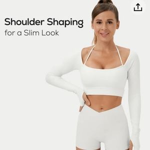 NWT Halara Cropped Yoga Shirt